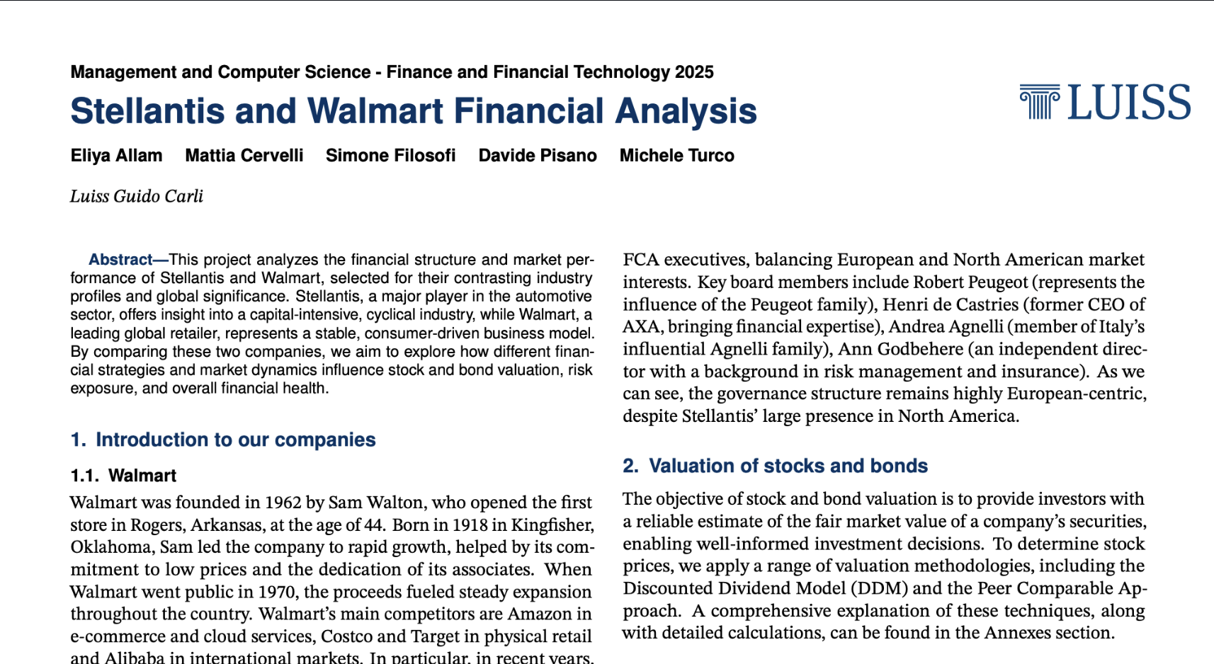 STLA & WMT Financial Analysis preview